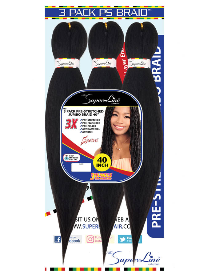 3PACK PRE-STERTCHED BRAID 40"