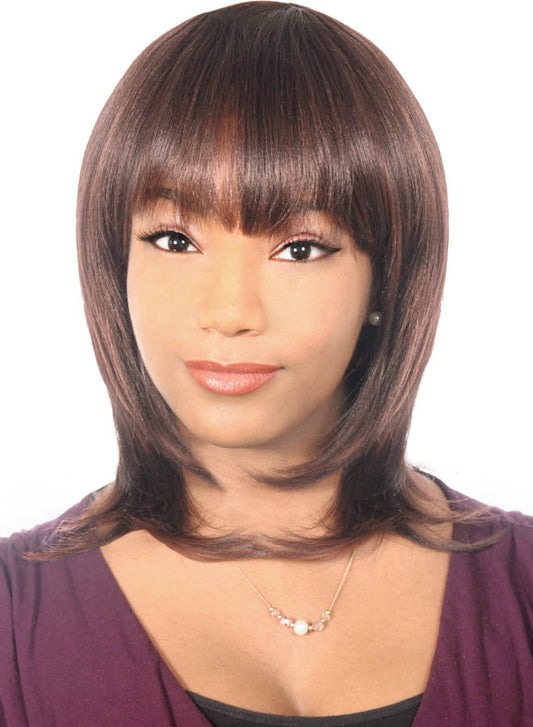 Blue Syn Full Cap Wig Blue Green