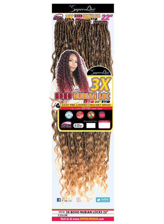 3X Boho Nubian Lock 22"